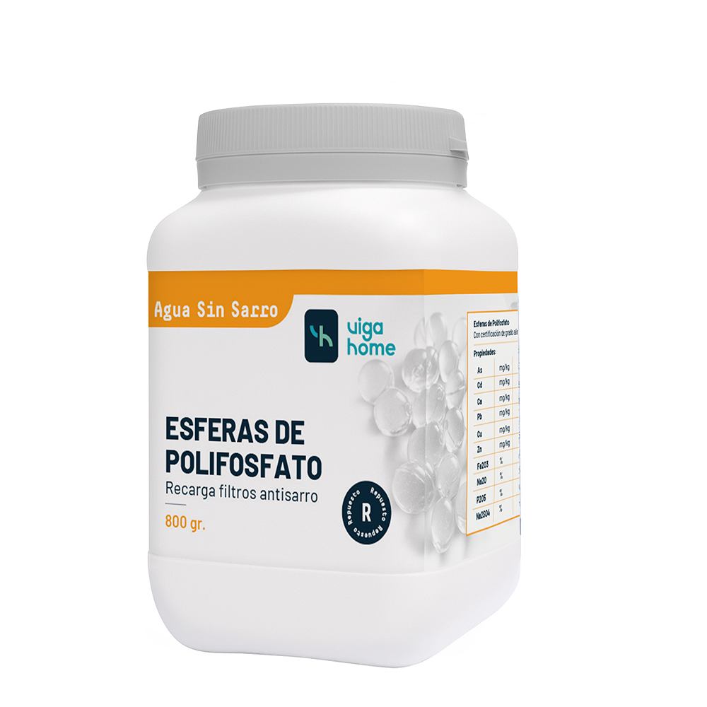 Esferas de polifosfato para filtros antisarro