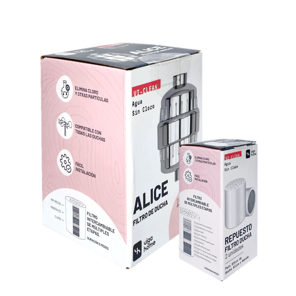 Pack Filtro de Ducha Alice + Filtro Repuesto