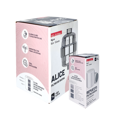 Pack Filtro de Ducha Alice + Filtro Repuesto
