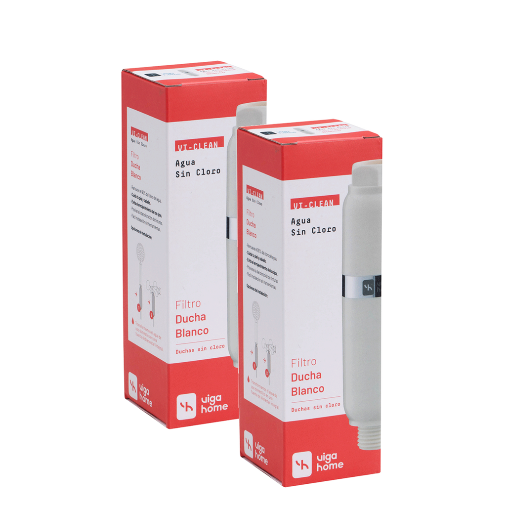 Pack 2 unidades Filtros de Agua para ducha blanco | Viga Home