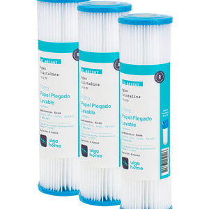 Pack 3 Filtros de Agua papel plegado 10"x2,75" - 5 micras