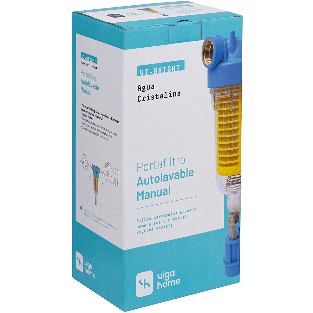 Filtro de agua autolavable manual - Agua Cristalina