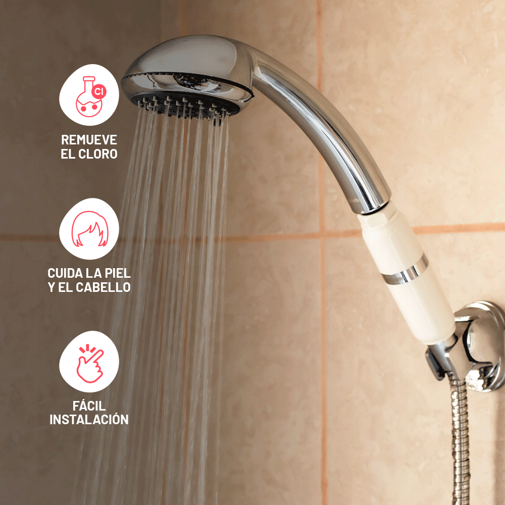 Hydro Clean - Con el filtro para ducha ya no tendrás que preocuparte de las  impurezas del agua para bañar a tu hijo/a, su piel no se irritará y estará  más humectada.