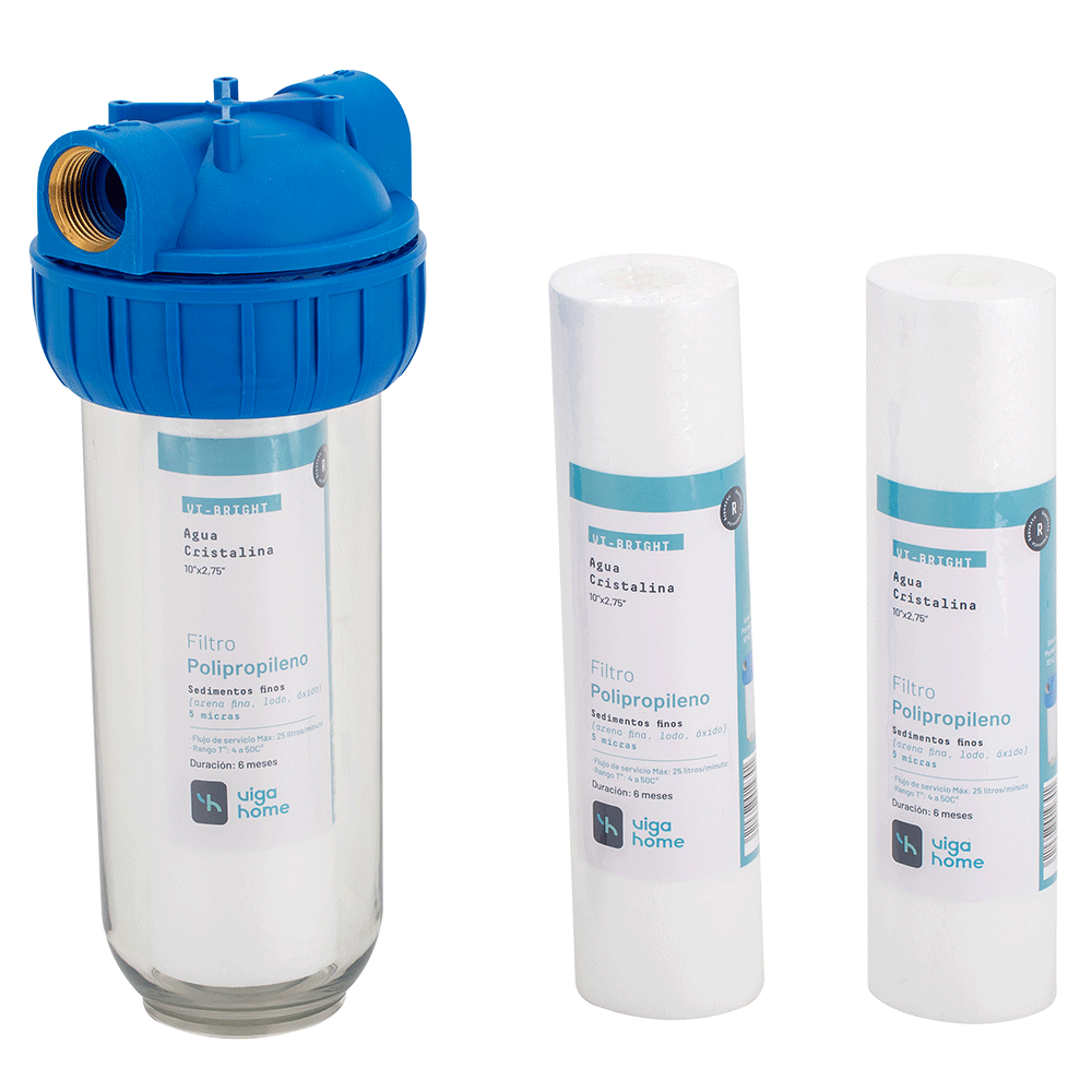1/2 kit bsp sistema de filtro purificador de agua para toda la casa con  filtro de sedimentos incluido
